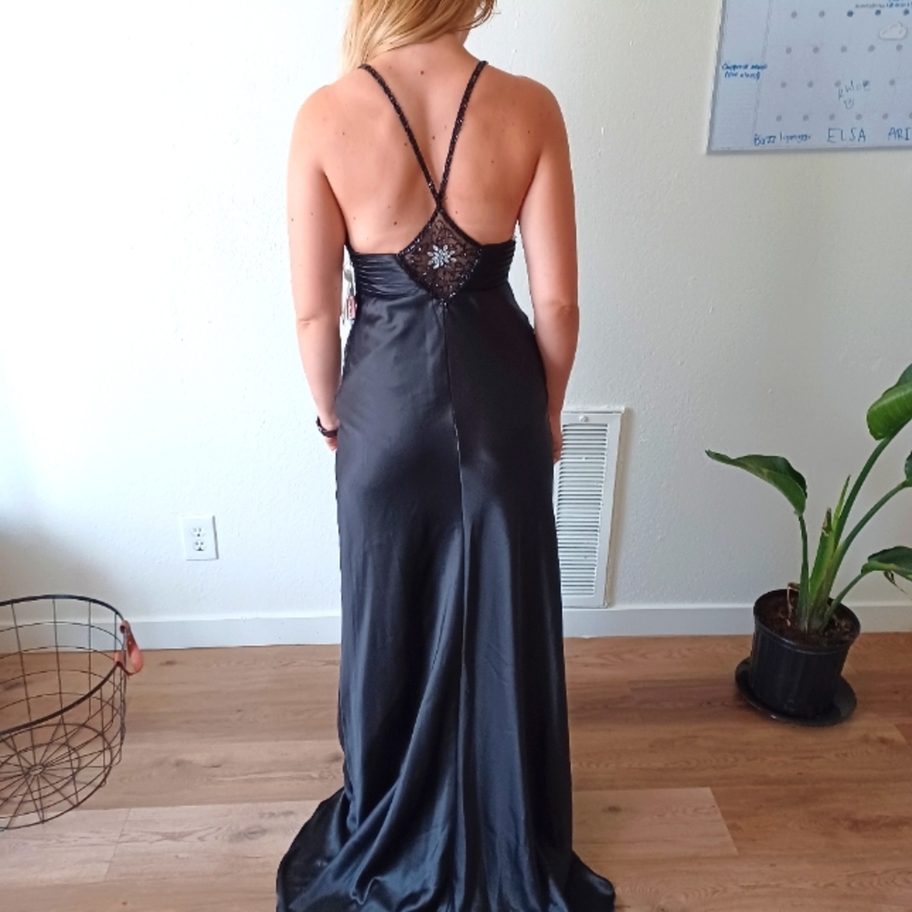 Black Silk Evening Gown